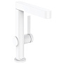 Hansgrohe Finoris Смеситель для раковины, на 1 отв., с поворотным изливом, с донным клапаном, цвет: белый матовый фото в интернет-магазине САНТЕХСИТИ