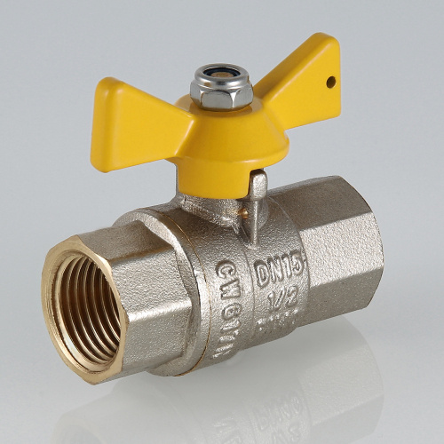 Кран шаровой VALTEC для газа VALGAS 1/2" вн-вн бабочка фото в интернет-магазине САНТЕХСИТИ