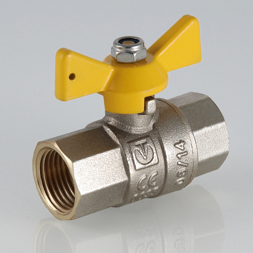 Кран шаровой VALTEC для газа VALGAS 1/2" вн-вн бабочка фото в интернет-магазине САНТЕХСИТИ