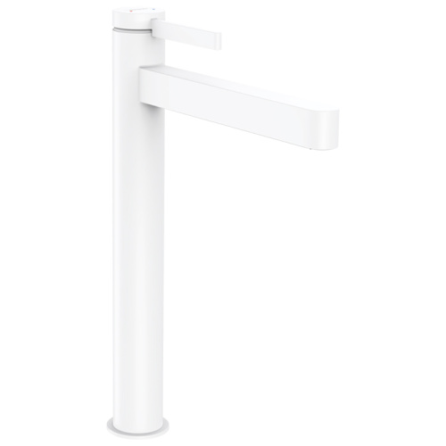 Hansgrohe Finoris Смеситель для раковины, 1 отв., со сливным клапаном Push-Open, цвет: белый матовый фото в интернет-магазине САНТЕХСИТИ
