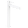 Hansgrohe Finoris Смеситель для раковины, 1 отв., со сливным клапаном Push-Open, цвет: белый матовый фото в интернет-магазине САНТЕХСИТИ