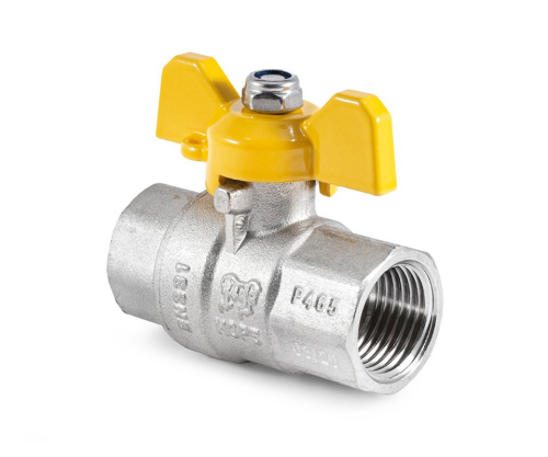 Кран шаровой Profactor для газа 1/2" вн.-вн. бабочка (12/120) фото в интернет-магазине САНТЕХСИТИ