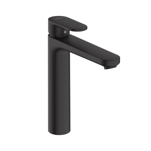 Hansgrohe Vernis Blend Смеситель для раковины, излив 190 мм, с донным клапаном, цвет: матовый черный фото в интернет-магазине САНТЕХСИТИ