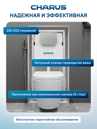 Система инсталляции для унитаза CHARUS CC.300.80.01 с креплением фото в интернет-магазине САНТЕХСИТИ