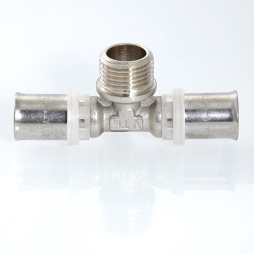 Пресс фитинг VALTEC Тройник с переходом на нар. р. 20х1/2"х20 фото в интернет-магазине САНТЕХСИТИ