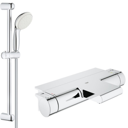 Термостат для ванны с душевым гарнитуром Grohe Grohtherm 2000 New 3446427924 фото в интернет-магазине САНТЕХСИТИ