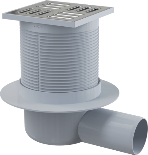Сливной трап ALCAPLAST боковой 105*105/50 (комб.затвор-SMART) фото в интернет-магазине САНТЕХСИТИ
