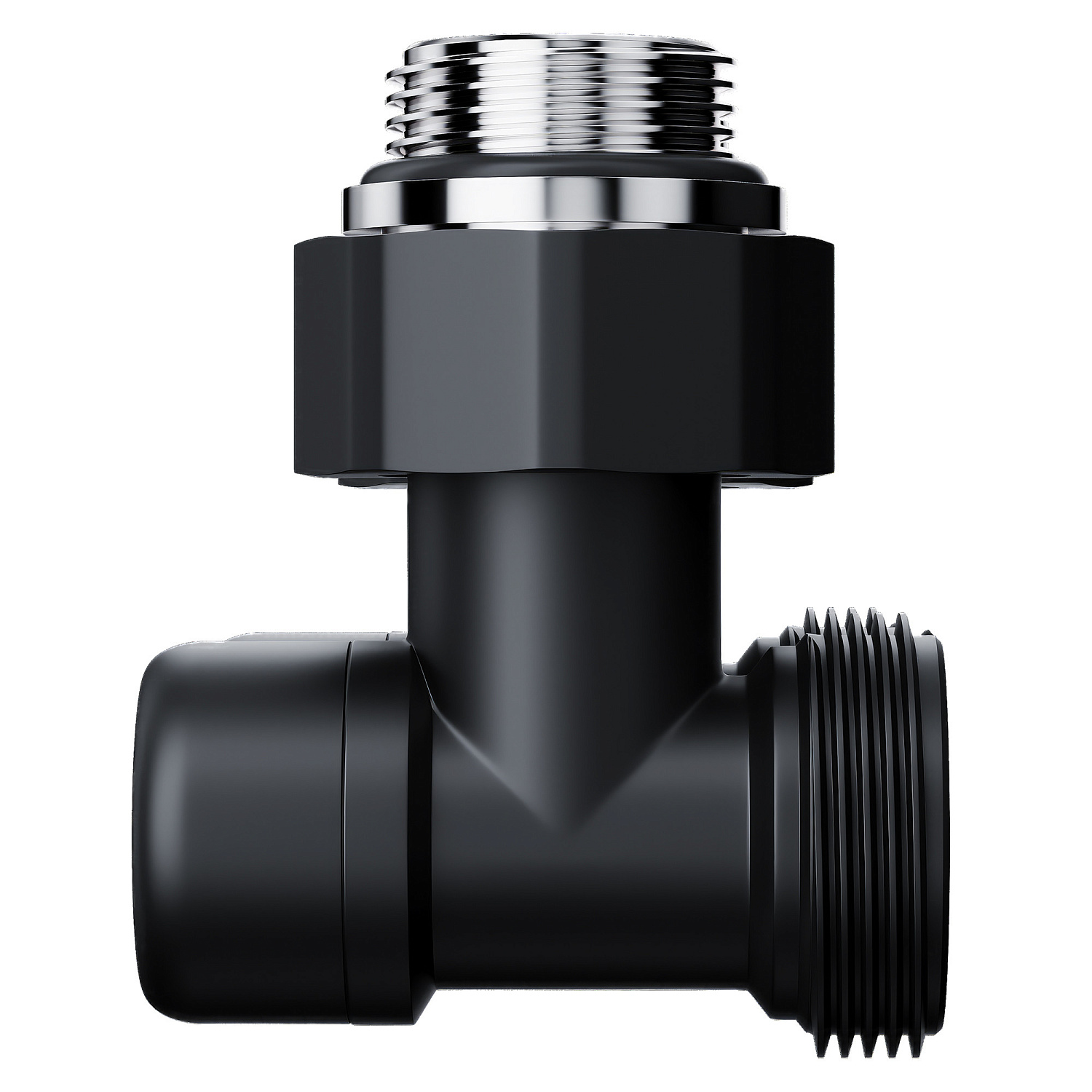 Узел нижнего подключения Royal Thermo Design угловой 1/2"х3/4" EK (черный) фото в интернет-магазине САНТЕХСИТИ