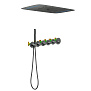 Душевая система встроенная с термостатом Timo Saona SX-2319/18SM черное золото фото в интернет-магазине САНТЕХСИТИ