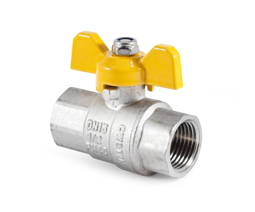Кран шаровой Profactor для газа 1/2" вн.-вн. бабочка (12/120) фото в интернет-магазине САНТЕХСИТИ