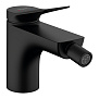 Hansgrohe Vivenis Смеситель для биде, на 1 отв., с донным клапаном, цвет: черный матовый фото в интернет-магазине САНТЕХСИТИ