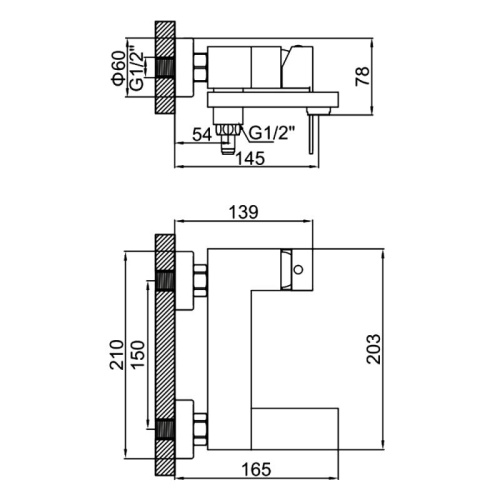 Смеситель для ванны Ledeme L73125 фото в интернет-магазине САНТЕХСИТИ
