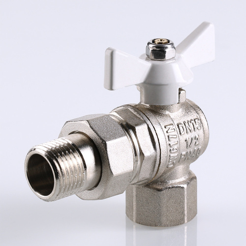 Кран с полусгоном VALTEC угловой 1/2" БЕЛАЯ ручка (8/96) фото в интернет-магазине САНТЕХСИТИ