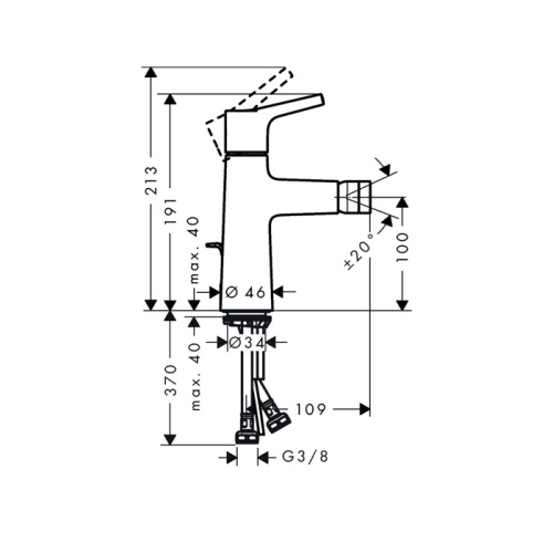 Hansgrohe Finoris Смеситель для раковины, однорычажный, 260 с набором для биде со шлангом 1,60 м, цвет: хром фото в интернет-магазине САНТЕХСИТИ