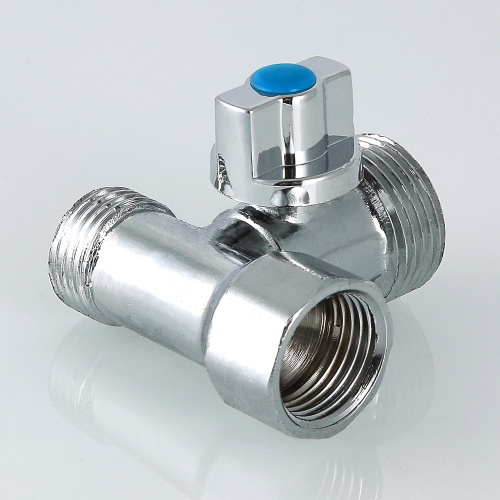 Кран проходной VALTEC для стиральной машины 1/2"х3/4"х1/2 фото в интернет-магазине САНТЕХСИТИ
