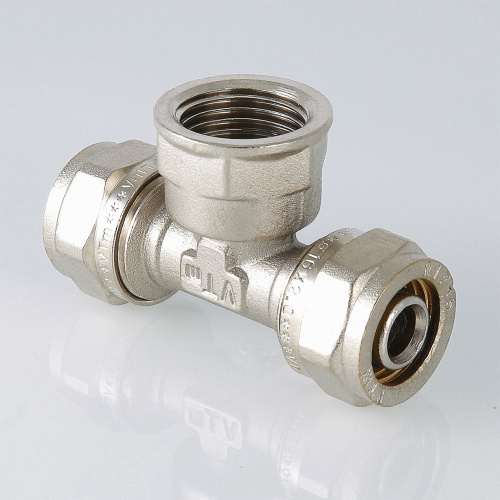 Обжимной фитинг VALTEC Тройник с переходом на вн. р. 20х1/2" фото в интернет-магазине САНТЕХСИТИ