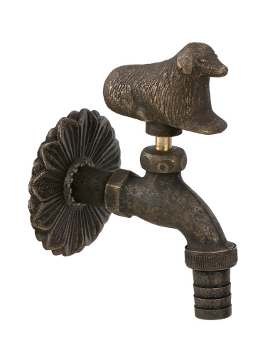 Кран SANTERA декор. с нос. Собака "бронза" 1/2" фото в интернет-магазине САНТЕХСИТИ