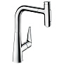 Hansgrohe Talis Select M51 Смеситель для кухни, на 1 отв, поворотный излив: 20.8см с вытяжным душем, 2jet, h:22.3см, sBox, кнопка вкл/выкл, цвет: хром фото в интернет-магазине САНТЕХСИТИ