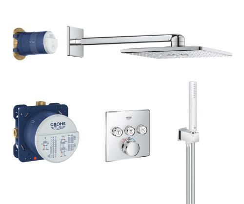 Душевой комплект Grohe Grohtherm SmartControl 34706000 С ВНУТРЕННЕЙ ЧАСТЬЮ фото в интернет-магазине САНТЕХСИТИ