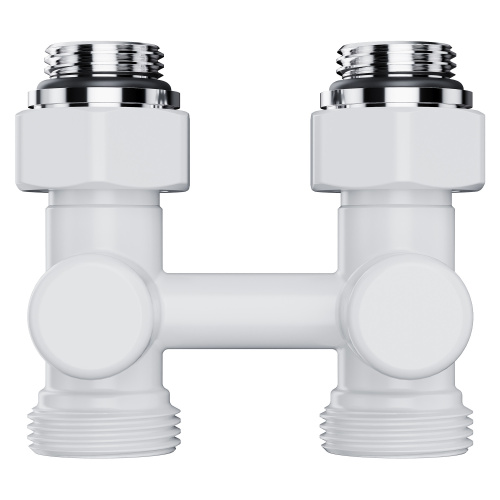 Узел нижнего подключения Royal Thermo Design прямой 1/2"х3/4" EK (белый) фото в интернет-магазине САНТЕХСИТИ