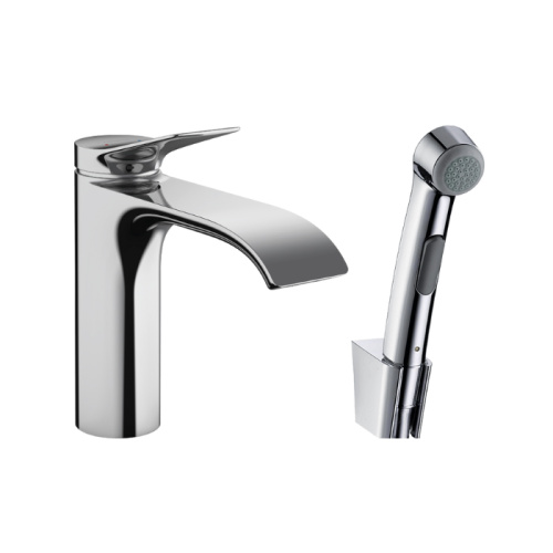 Hansgrohe Vivenis Смеситель для раковины, 1 отв., с набором для биде и со шлангом 160см., цвет: хром фото в интернет-магазине САНТЕХСИТИ