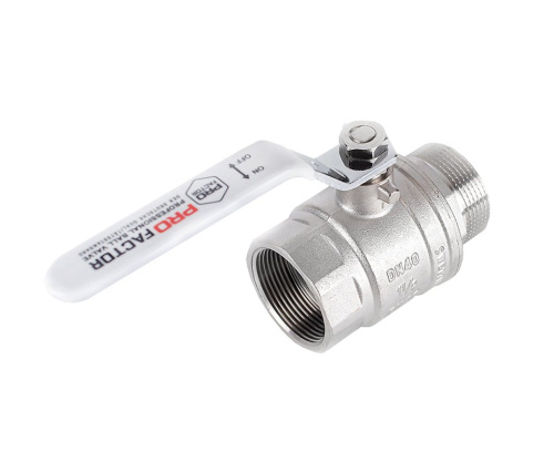 Кран шаровый PROFACTOR 11/2" вн.-нар. стальная рукоятка (4/24) фото в интернет-магазине САНТЕХСИТИ