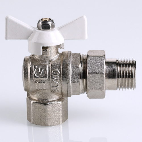 Кран с полусгоном VALTEC угловой 1/2" БЕЛАЯ ручка (8/96) фото в интернет-магазине САНТЕХСИТИ