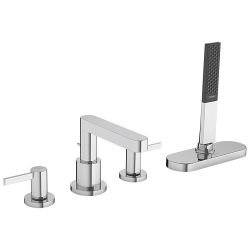 Hansgrohe Finoris Смеситель на борт ванны, на 4 отв., с ручным душем, цвет: хром фото в интернет-магазине САНТЕХСИТИ