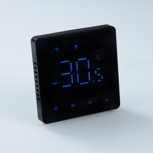 Термостат комнатный VALTEC VT.AC608.B.0 c WIFI 230В/16A черный фото в интернет-магазине САНТЕХСИТИ