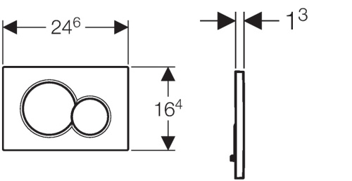 Накладная панель GEBERIT Sigma 01 nero intenso (черный глянец) фото в интернет-магазине САНТЕХСИТИ