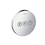 Hansgrohe Ecostat Select Запорный вентиль, с переключателем на 3 потока, внешняя часть, цвет: хром фото в интернет-магазине САНТЕХСИТИ