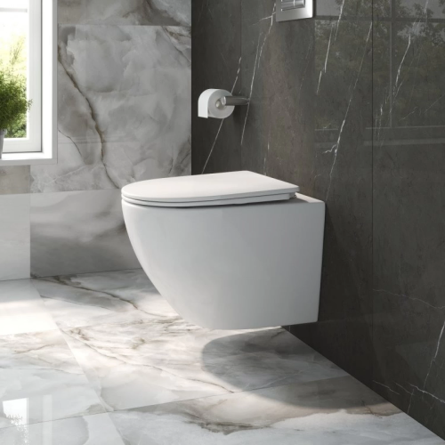 Унитаз подвесной безободковый с сиденьем и смывом TORNADO BelBagno UNO-TOR BB5177CH-TOR/SC фото в интернет-магазине САНТЕХСИТИ