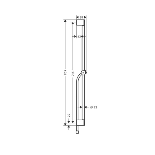 Hansgrohe Unica Душевая штанга Pulsify S 90 см со слайдером с кнопкой и шлангом, цвет: хром фото в интернет-магазине САНТЕХСИТИ