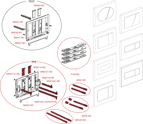Комплект инсталляции для унитаза ALCAPLAST с хром. глянцевой кнопкой M71 овал. кнопки фото в интернет-магазине САНТЕХСИТИ