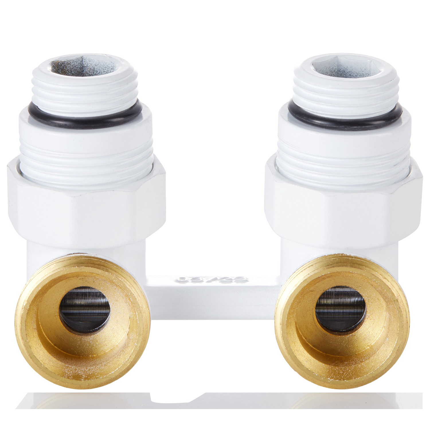 Узел нижнего подключения Royal Thermo угловой 1/2х3/4 EK (белый) фото в интернет-магазине САНТЕХСИТИ