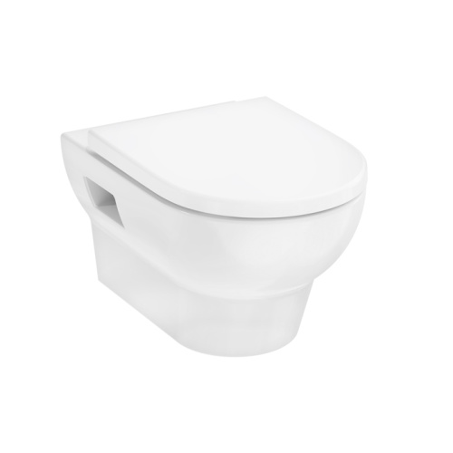 Hansgrohe GladeLake S Унитаз подвесной 540х360, безободковый, с сиденьем и фиксатором крышки, цвет: белый фото в интернет-магазине САНТЕХСИТИ
