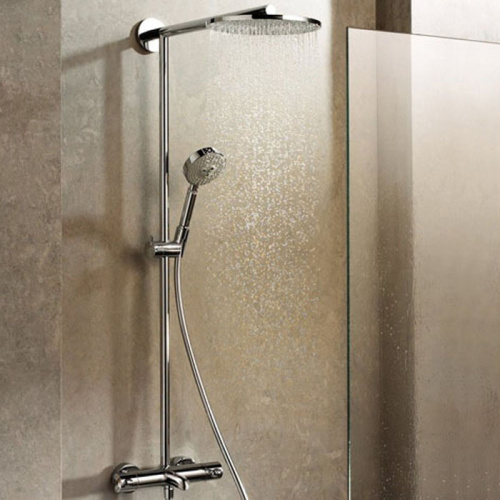 Hansgrohe Raindance Select S, Душевая система 240 Showerpipe для ванны, поворотный держатель 450 мм, цвет: Хром фото в интернет-магазине САНТЕХСИТИ