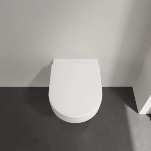 Villeroy&Boch Architectura Унитаз подвесной 370*530*330, безободковый, в комплекте сиденье c микролифтом, цвет альпийский белый фото в интернет-магазине САНТЕХСИТИ