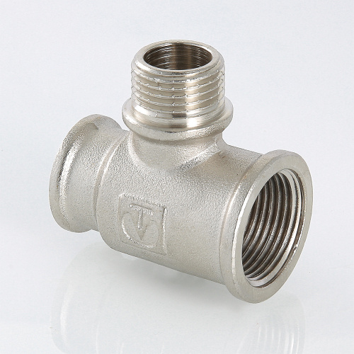 Резьбовой фитинг VALTEC Тройник с переходом на нар. р. 3/4"х1/2"х1/2" вн.-нар.-вн. фото в интернет-магазине САНТЕХСИТИ