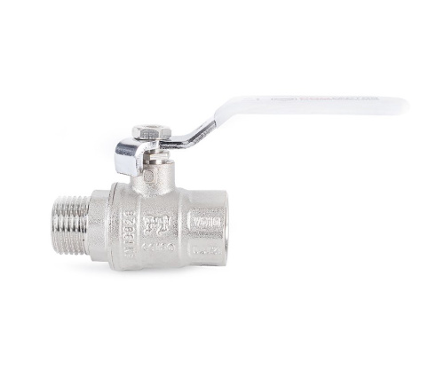 Кран шаровый PROFACTOR 1/2" вн.-нар. стальная рукоятка (12/120) фото в интернет-магазине САНТЕХСИТИ
