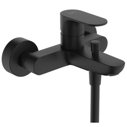 Hansgrohe Rebris S Смеситель для ванны, настенный, цвет: черный матовый фото в интернет-магазине САНТЕХСИТИ