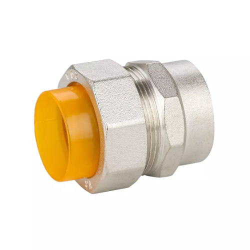 Фитинг для гофрированной трубы VIEIR Муфта с диэлектриком вн. р. 16Aх1/2" фото в интернет-магазине САНТЕХСИТИ