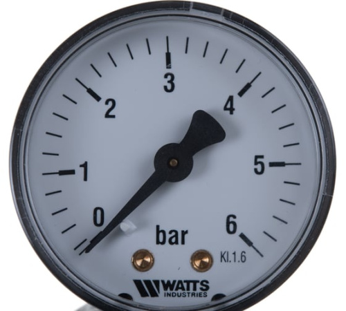 Манометр WATTS F+R200(MDR) радиальный  50мм 6 бар фото в интернет-магазине САНТЕХСИТИ