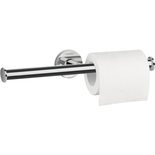 Hansgrohe Logis UA Двойной держатель для туалетной бумаги, подвесной, цвет: хром фото в интернет-магазине САНТЕХСИТИ
