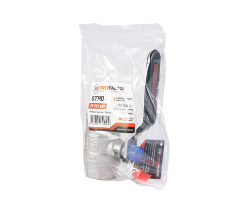 Кран шаровый PROFACTOR STRONG 3/4" вн.-вн стальная рукоятка фото в интернет-магазине САНТЕХСИТИ