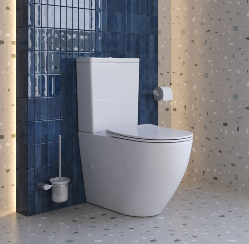 Унитаз-компакт безободковый BelBagno MARINO BB105CPR + BB105T+BB105SC фото в интернет-магазине САНТЕХСИТИ