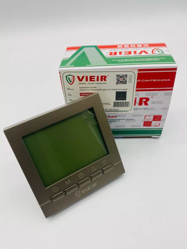 Термостат комнатный VIEIR VR405-D латунный 220В/3А (100) фото в интернет-магазине САНТЕХСИТИ