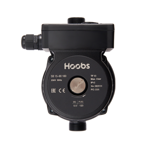 Насос повысительный Hoobs SB 15-90N 160мм 120Вт 1x230В 50Гц (с гайками, латунь)  (корпус нерж.сталь) фото в интернет-магазине САНТЕХСИТИ