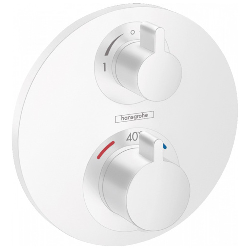 Hansgrohe Ecostat S Смеситель для душа, настенный, термостатический, цвет: белый матовый фото в интернет-магазине САНТЕХСИТИ