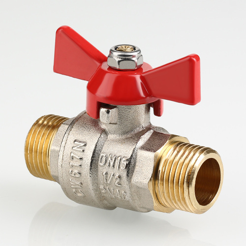 Кран шаровый VALTEC 3/4" нар.-нар. рукоятка бабочка фото в интернет-магазине САНТЕХСИТИ